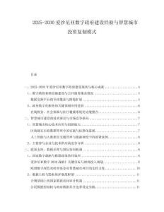 2025-2030愛沙尼亞數(shù)字政府建設經(jīng)驗與智慧城市投資復制模式