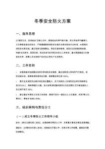 2025年冬季安全防火方案