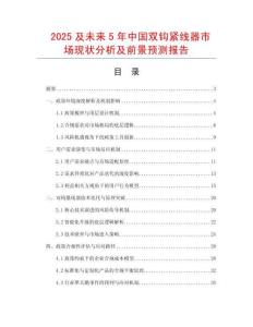 2025及未來(lái)5年中國(guó)雙鉤緊線器市場(chǎng)現(xiàn)狀分析及前景預(yù)測(cè)報(bào)告