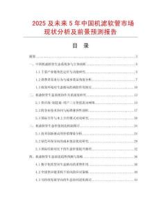 2025及未來5年中國機濾軟管市場現狀分析及前景預測報告