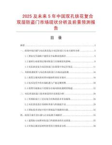 2025及未來5年中國雙孔鐵花復合雙層防盜門市場現狀分析及前景預測報告