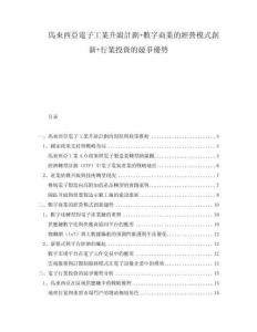 馬來西亞電子工業(yè)升級計(jì)劃+數(shù)字商業(yè)的經(jīng)營模式創(chuàng)新+行業(yè)投資的競爭優(yōu)勢