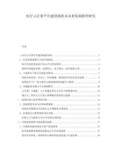 醫(yī)療云計(jì)算平臺(tái)建設(shè)現(xiàn)狀及未來(lái)發(fā)展路徑研究