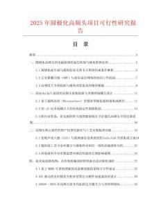 2025年圓極化高頻頭項目可行性研究報告