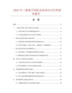 2025年三排滾子回轉支承項目可行性研究報告