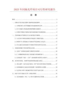 2025年同軸光纖項目可行性研究報告