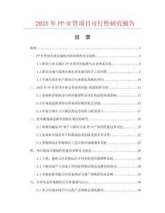 2025年P(guān)P-R管項(xiàng)目可行性研究報(bào)告