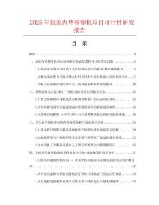 2025年瓶蓋內(nèi)墊模塑機(jī)項(xiàng)目可行性研究報(bào)告