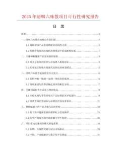 2025年清咽六味散項目可行性研究報告