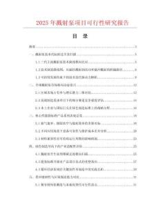 2025年濺射泵項(xiàng)目可行性研究報(bào)告