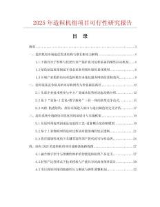 2025年造粒機組項目可行性研究報告