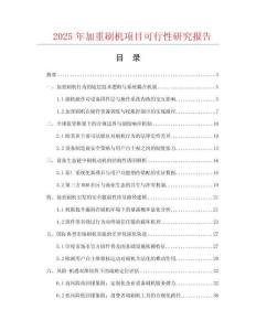 2025年加重刷机项目可行性研究报告