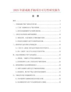 2025年游戲機手柄項目可行性研究報告