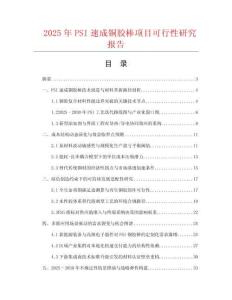 2025年PSI速成銅膠棒項目可行性研究報告