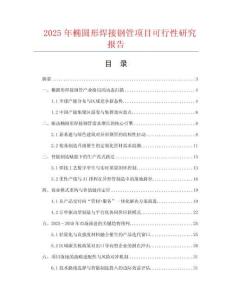 2025年橢圓形焊接鋼管項(xiàng)目可行性研究報(bào)告
