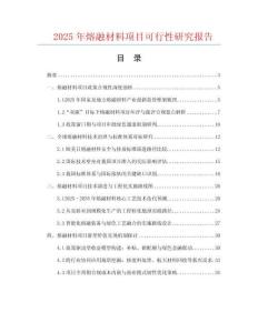 2025年熔融材料項目可行性研究報告
