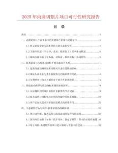 2025年內(nèi)圓切割片項(xiàng)目可行性研究報(bào)告