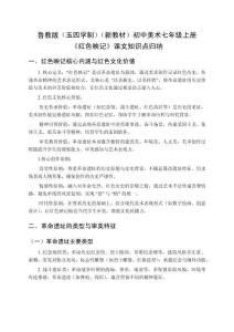 魯教版（五四學制）（新教材）初中美術七年級上冊《紅色映記》課文知識點歸納