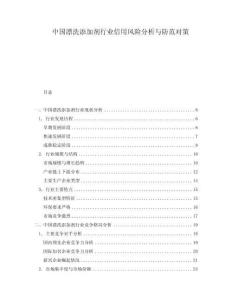 中國漂洗添加劑行業信用風險分析與防范對策