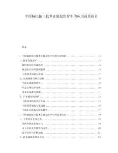 中國腦機接口技術(shù)在康復(fù)醫(yī)療中的應(yīng)用前景報告
