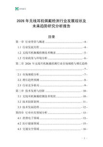 2026年無線耳機佩戴檢測行業(yè)發(fā)展現(xiàn)狀及未來趨勢研究分析報告