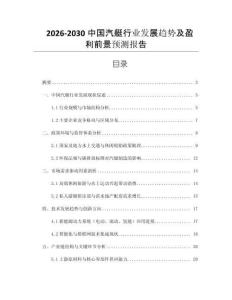 2026-2030中國汽艇行業(yè)發(fā)展趨勢及盈利前景預(yù)測報告