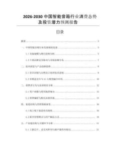 2026-2030中國智能音箱行業(yè)消費態(tài)勢及投資潛力預測報告