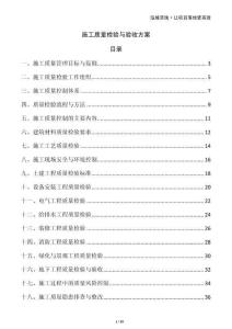 施工質量檢驗與驗收方案