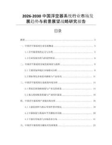 2026-2030中國浮空器系統(tǒng)行業(yè)市場發(fā)展趨勢與前景展望戰(zhàn)略研究報告