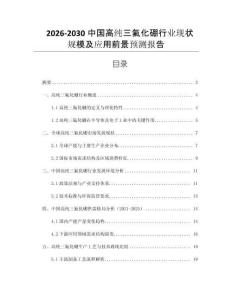 2026-2030中國(guó)高純?nèi)鹦袠I(yè)現(xiàn)狀規(guī)模及應(yīng)用前景預(yù)測(cè)報(bào)告