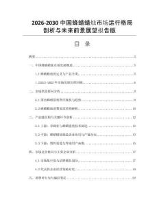 2026-2030中國蜂蠟蠟燭市場運行格局剖析與未來前景展望報告版