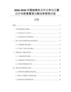 2026-2030中國烘烤托盤行業(yè)市場發(fā)展趨勢與前景展望戰(zhàn)略分析研究報告