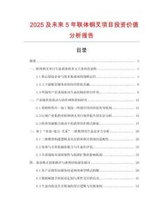 2025及未來5年聯體鋼叉項目投資價值分析報告