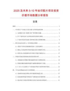 2025及未來5-10年絲印膠片項目投資價值市場數據分析報告