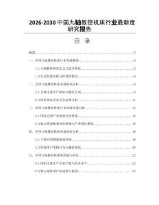 2026-2030中國九軸數控機床行業最新度研究報告