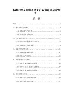 2026-2030中國(guó)金貓米行業(yè)最新度研究報(bào)告