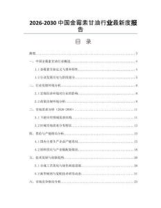 2026-2030中國金霉素甘油行業(yè)最新度報告