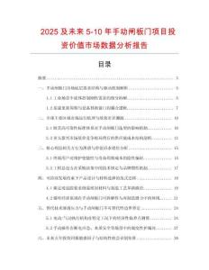 2025及未來5-10年手動閘板門項目投資價值市場數(shù)據(jù)分析報告