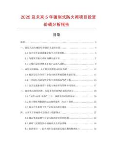2025及未來5年強制式防火閥項目投資價值分析報告