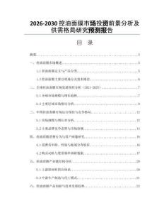 2026-2030控油面膜市場投資前景分析及供需格局研究預測報告