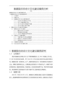 《【索菱股份的會計文化建設案例分析】6300字》