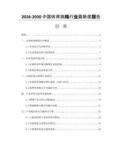 2026-2030中國體育跳繩行業(yè)最新度報告