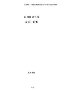水網(wǎng)聯(lián)通工程商業(yè)計(jì)劃書(shū)