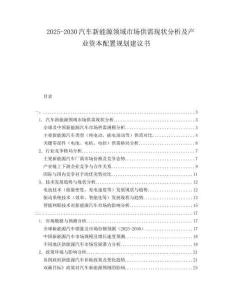 2025-2030汽車新能源領(lǐng)域市場供需現(xiàn)狀分析及產(chǎn)業(yè)資本配置規(guī)劃建議書