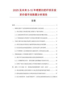 2025及未來5-10年噴塑掃把桿項目投資價值市場數據分析報告