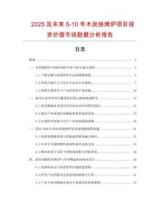 2025及未來5-10年木炭燒烤爐項(xiàng)目投資價(jià)值市場數(shù)據(jù)分析報(bào)告