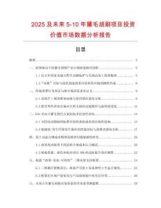 2025及未來5-10年獾毛胡刷項目投資價值市場數(shù)據(jù)分析報告