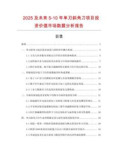 2025及未來5-10年單刃斜角刀項(xiàng)目投資價(jià)值市場數(shù)據(jù)分析報(bào)告