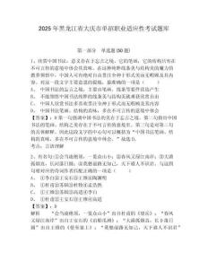 2025年黑龍江省大慶市單招職業(yè)適應(yīng)性考試題庫(kù)附參考答案詳解【奪分金卷】