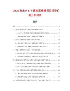 2025及未來(lái)5年超亮藍(lán)綠管項(xiàng)目投資價(jià)值分析報(bào)告